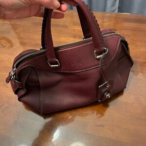 Coach Burgundy Leather Satchel